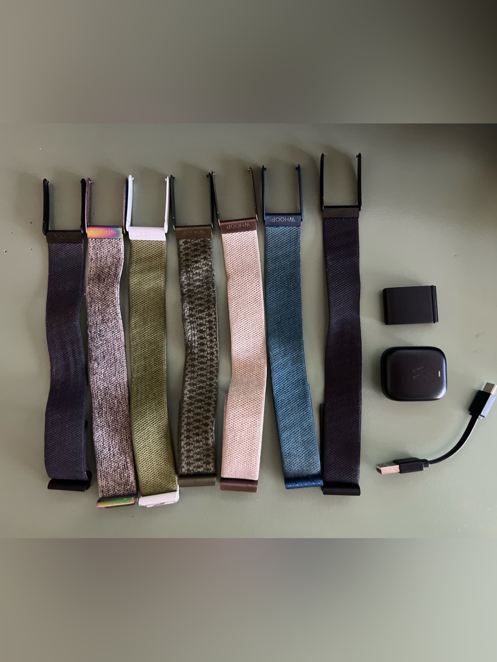 WHOOP 4.0 with bands- Olive, Blue, Tan, Gray, etc